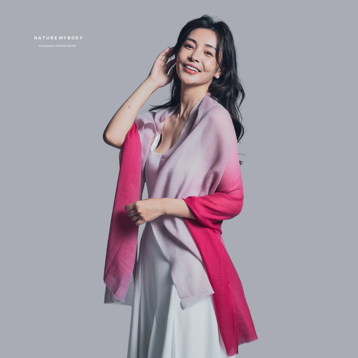 Rosée Sable Cashmere Ombre Stole