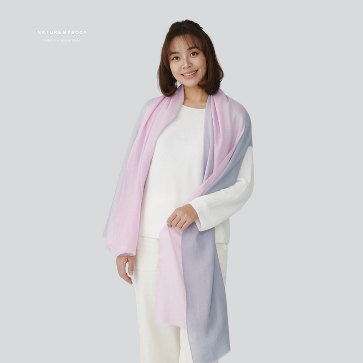Brume Rosée Cashmere Ombre Stole
