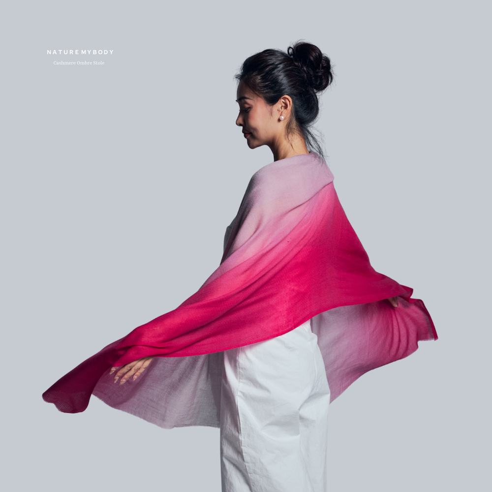 Rosée Sable Cashmere Ombre Stole