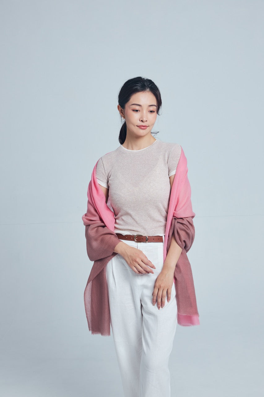 Rosée Cacao Pashmina Ombre Stole