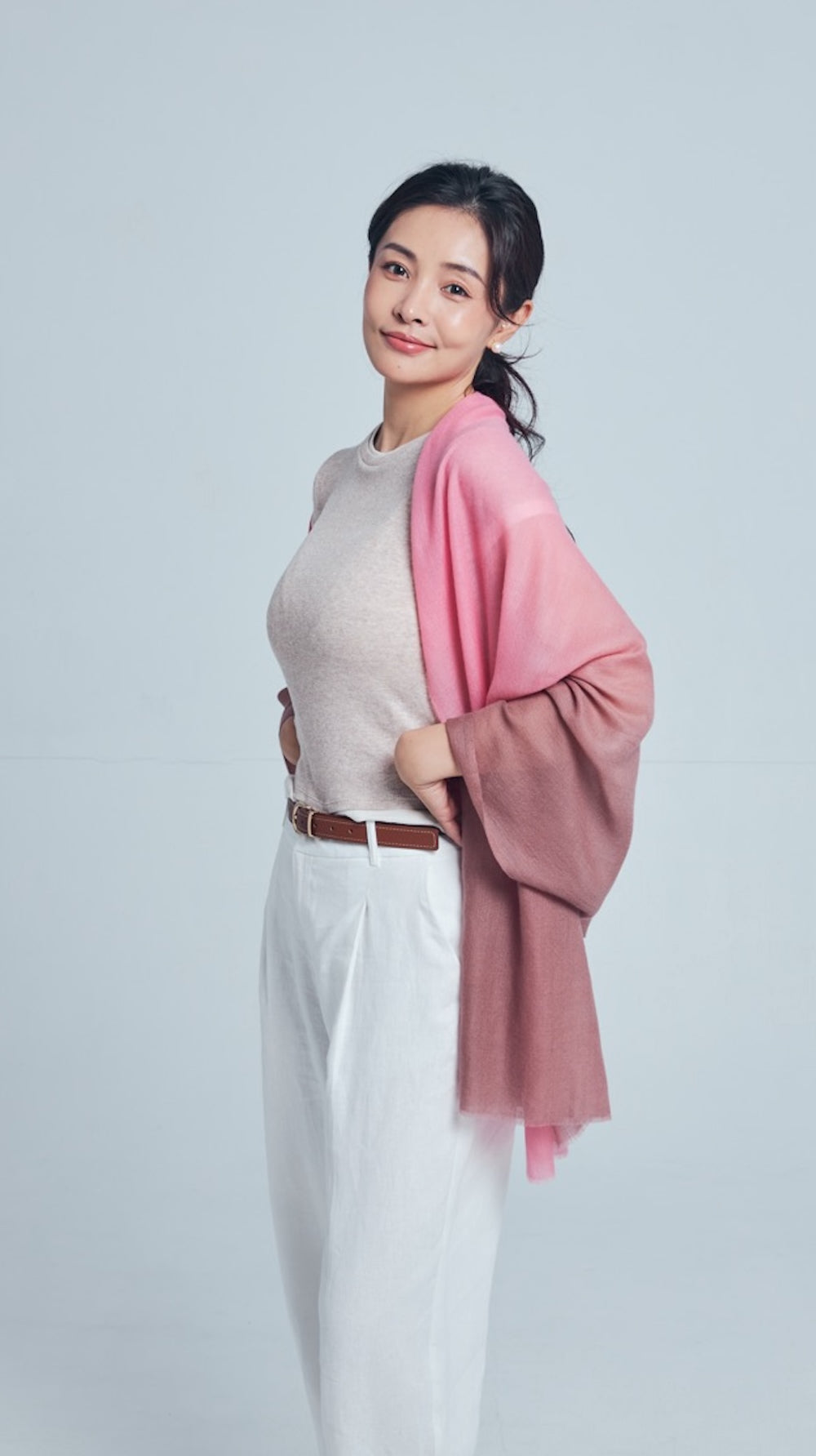 Rosée Cacao Pashmina Ombre Stole