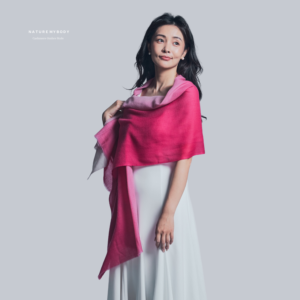 Rosée Sable Cashmere Ombre Stole