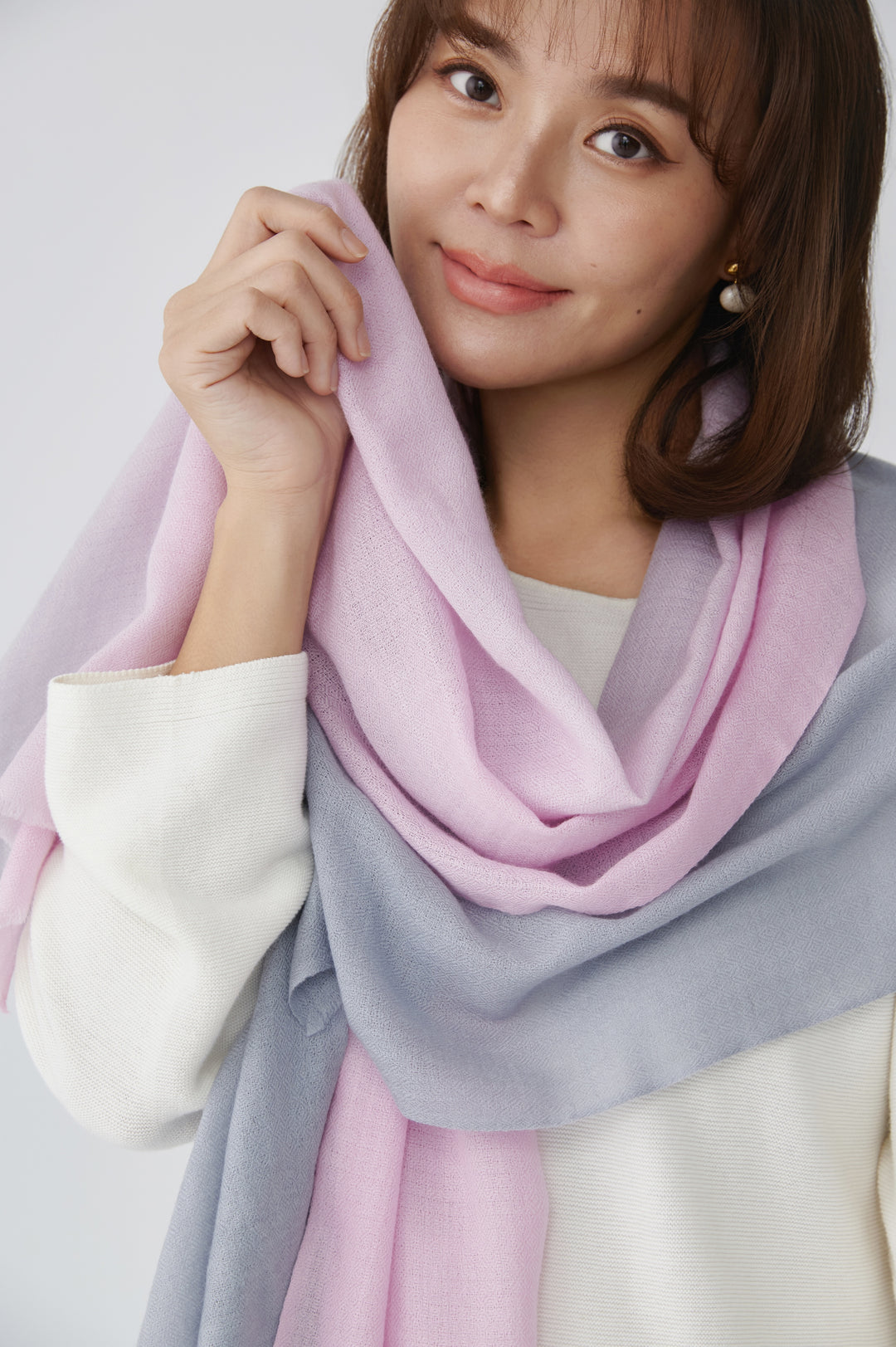 Brume Rosée Cashmere Ombre Stole