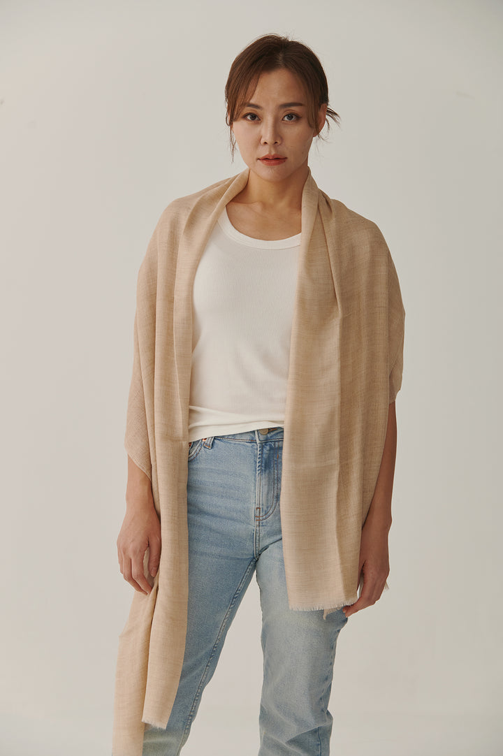 Sable Élancé Pashmina Y-Shape Stole – A Graceful Silhouette